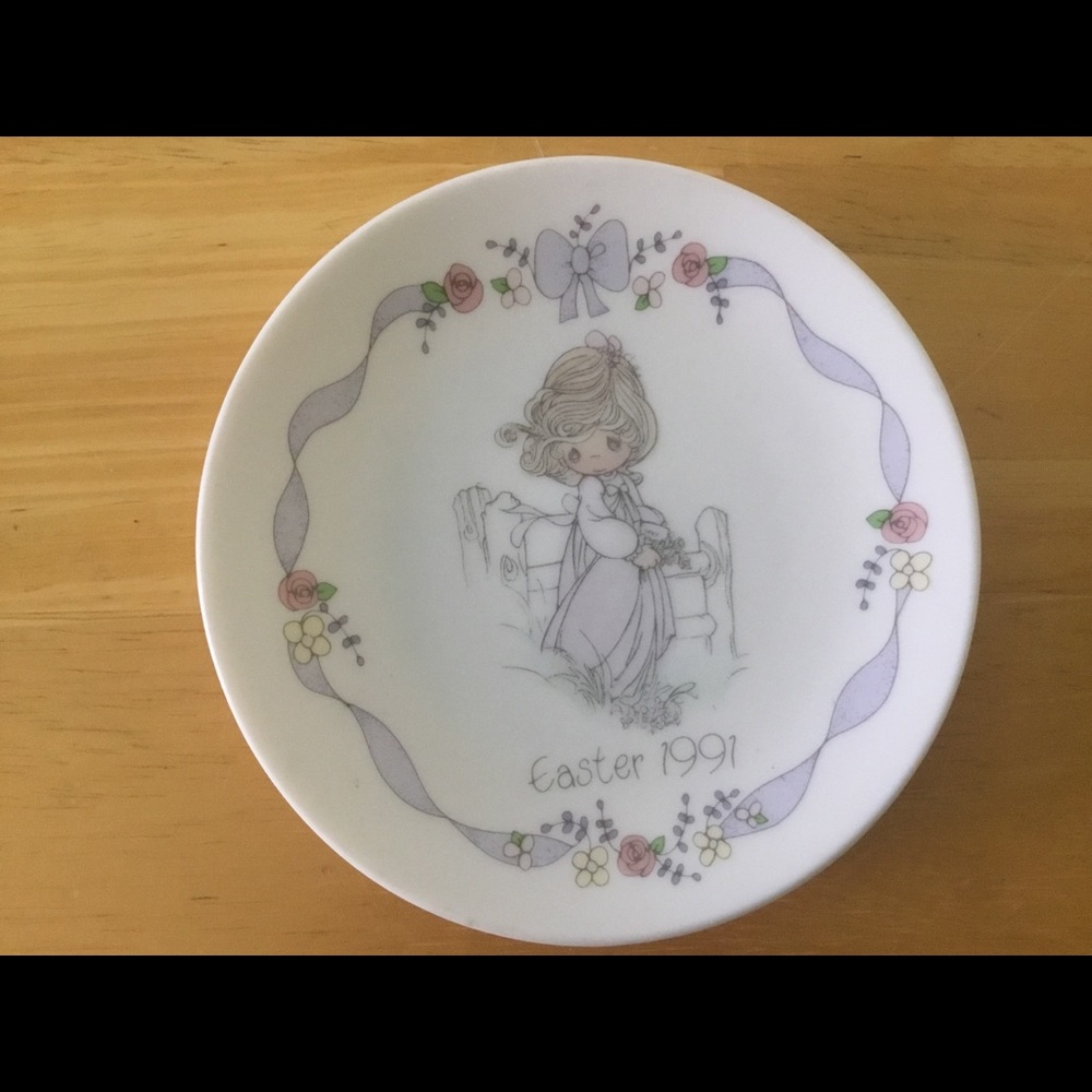 Precious Moments Easter 1991 4 inch plate